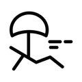 Sunbathe icon or logo isolated sign symbol vector illustration