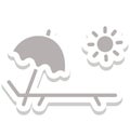 Sunbathe Isolated Vector icon that can be easily edit or modified. Royalty Free Stock Photo