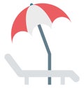 Sunbathe isolated vector icon which can be easily edit or modified Royalty Free Stock Photo