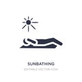 sunbathing icon on white background. Simple element illustration from Holidays concept