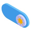 Sunbathing mode toggle button showing summertime relaxation