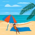 Sunbathing Sea Beach Travel Summer Vacation Child Royalty Free Stock Photo