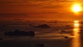 Sunbeam on the arctic ocean Royalty Free Stock Photo