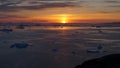 Sunbeam on the arctic ocean