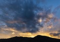 Sunbeam behind the Pichincha Volcano, Quito, Ecuador Royalty Free Stock Photo