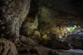 Sunbeam in cave,thailand stock photo Royalty Free Stock Photo