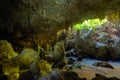 Sunbeam in cave,thailand stock photo Royalty Free Stock Photo