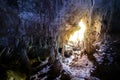 Sunbeam in cave,thailand stock photo Royalty Free Stock Photo