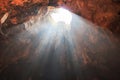 Sunbeam into the cave Royalty Free Stock Photo