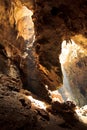 Sunbeam into the cave Royalty Free Stock Photo