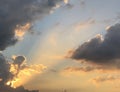 Sunbeam through the clouds Royalty Free Stock Photo