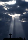 Sunbeam and cross Royalty Free Stock Photo