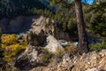 Sunbeam dam remains in Yankee Fork of the Jordan Creek in Idaho