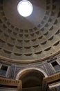 Sunbeam Through Oculus Ceiling Pantheon Rome Royalty Free Stock Photo