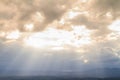 Sunbeam over mountain in Khao Kho District Royalty Free Stock Photo