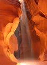 Sunbeam in Upper Antelope Canyon, in Page, Arizona.