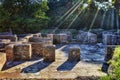 Sunbeams affect part of the Cisiarii spa complex in Ancient Ostia - Rome