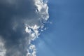 Sunbeams Behind Cloud Royalty Free Stock Photo