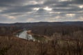 Sunbeams Through the Clouds at Castlewood State Park