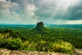 Sunbeams at Lions Rock Sigiriya Sri Lanka Royalty Free Stock Photo