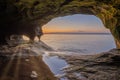 Sunbeams Paradise Point Sea Cave Royalty Free Stock Photo