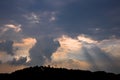 Sunbeams and rosy clouds