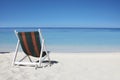 Sunbed on the caribbean beach