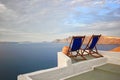 Sunbeds on Santorini