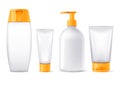 Sunblock lotions collection Royalty Free Stock Photo