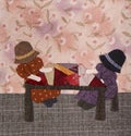 Sunbonnet sue applique quilt detail Royalty Free Stock Photo