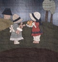 Sunbonnet sue applique quilt detail Royalty Free Stock Photo