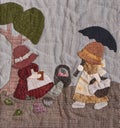 Sunbonnet sue applique quilt detail Royalty Free Stock Photo