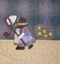 Sunbonnet sue applique quilt detail Royalty Free Stock Photo