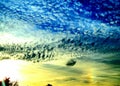 Sunbow clouds Royalty Free Stock Photo