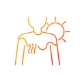 Sunburn gradient linear vector icon Royalty Free Stock Photo