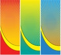 Sunburst abstract background banners colorful eye-catching design Royalty Free Stock Photo