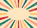 Sunburst abstract retro background with Grunge texture and place for your text. Vector illustration. Royalty Free Stock Photo