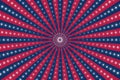 Sunburst background with blue and red stripes and stars Royalty Free Stock Photo