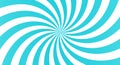 Sunburst background with turquoise ray. Spiral curved rotating background with rays