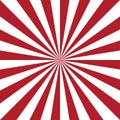 Sunburst background vector red and white stripes. Royalty Free Stock Photo