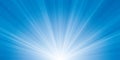 Sunburst blue vector illustration with radiant background, conveying retro aesthetic Royalty Free Stock Photo