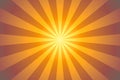 Sunburst background with golden yellow rays