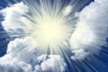 Sunburst clouds Royalty Free Stock Photo