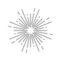 Sunburst design on white vector