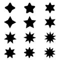 Sunburst icon vector set. Retro stars illustration sign collection. Price tag symbol. Star logo. Royalty Free Stock Photo