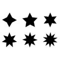 Sunburst icon vector set. Retro stars illustration sign collection. Price tag symbol. Star logo. Royalty Free Stock Photo