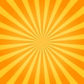 Sunburst orange background. Vector illustration. Royalty Free Stock Photo