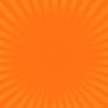 Sunburst orange rays pattern. Radial sunburst ray background vector illustration Royalty Free Stock Photo