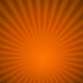 Sunburst orange rays pattern. Radial sunburst ray background vector illustration Royalty Free Stock Photo