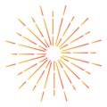 Glowing Sunburst Fireworks Ornaments - Vector